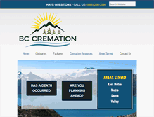 Tablet Screenshot of bccremation.com